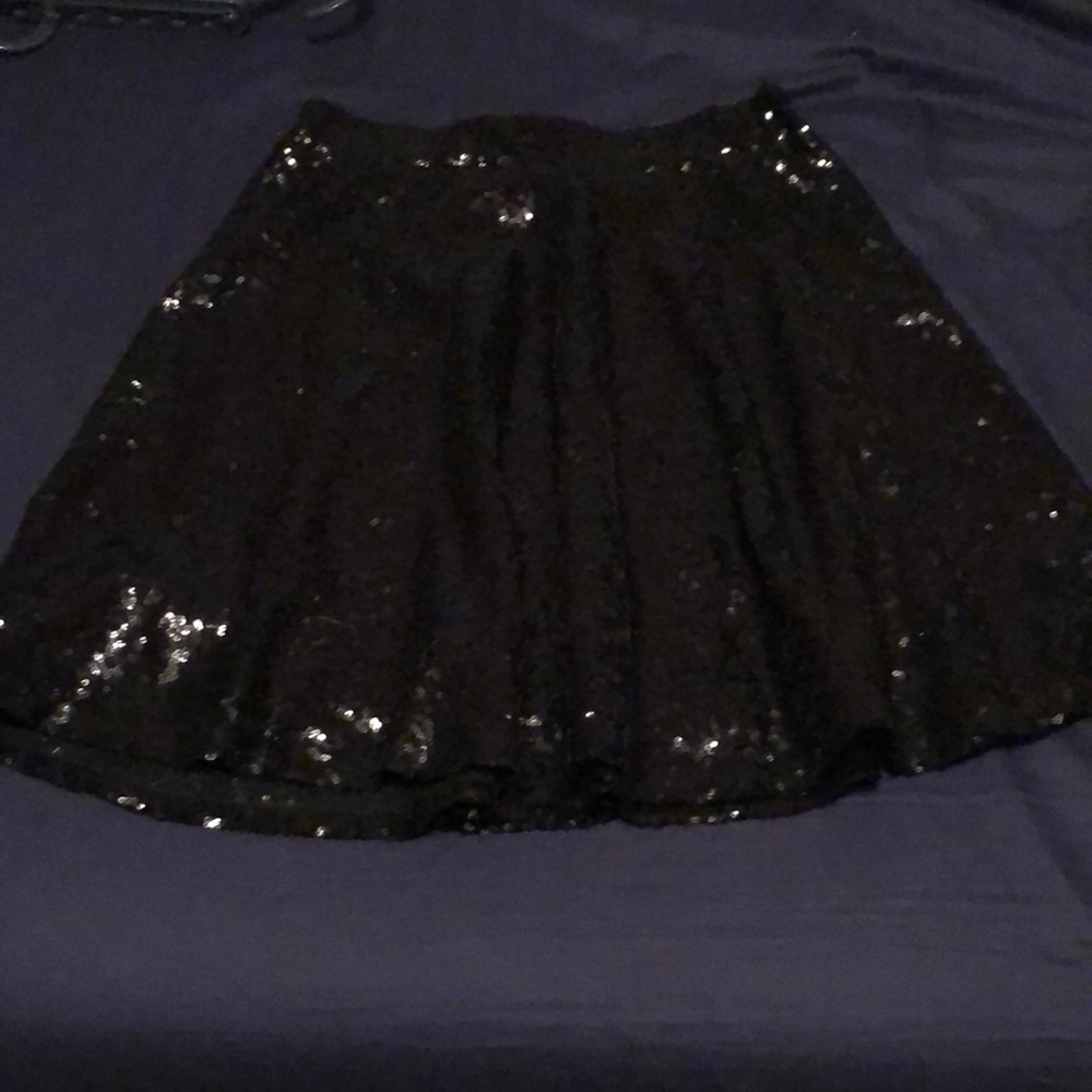 Black Sequined Skirt